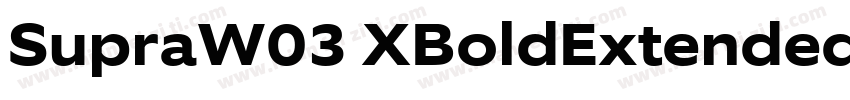 SupraW03 XBoldExtended Regular字体转换
